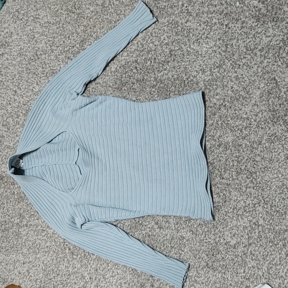 Pale Aqua Crop Top